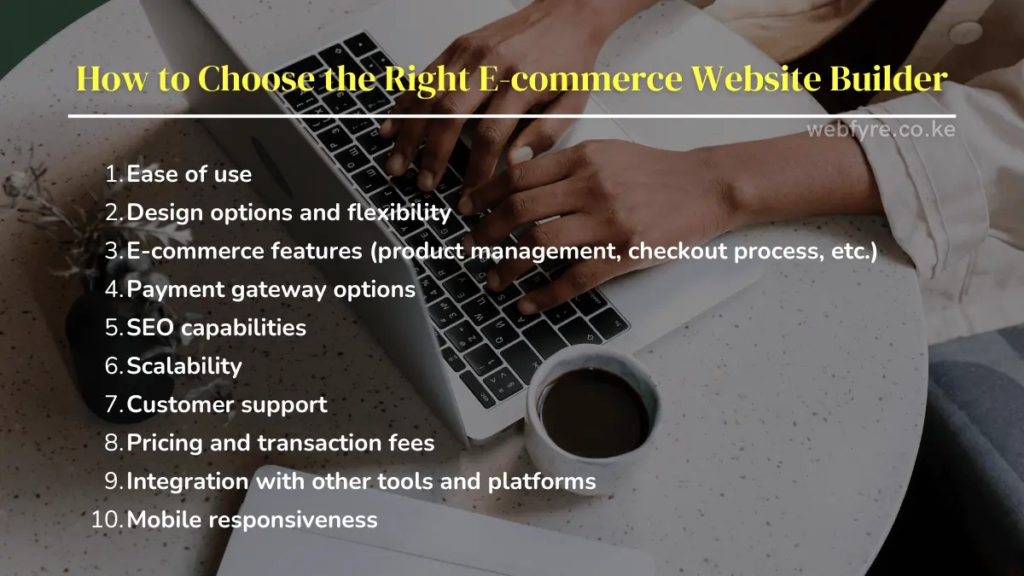 How to Choose the Right E-commerce Website Builder