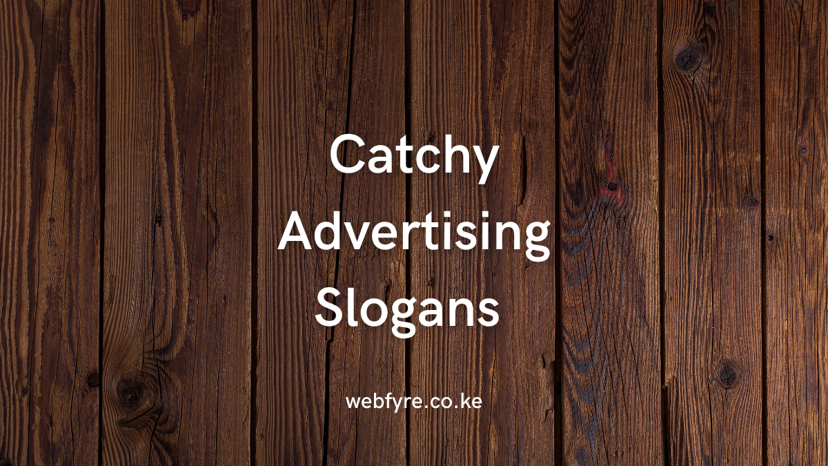 Catchy advertising slogans & Brand Taglines