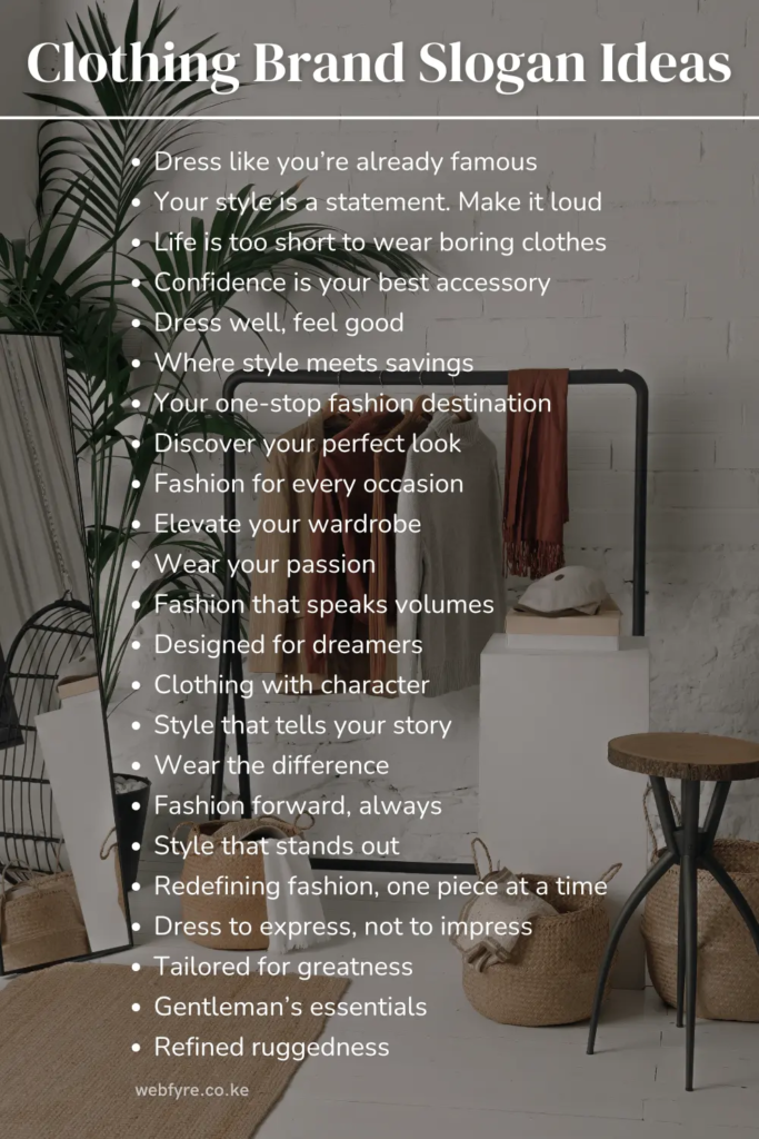 clothing brand slogan ideas