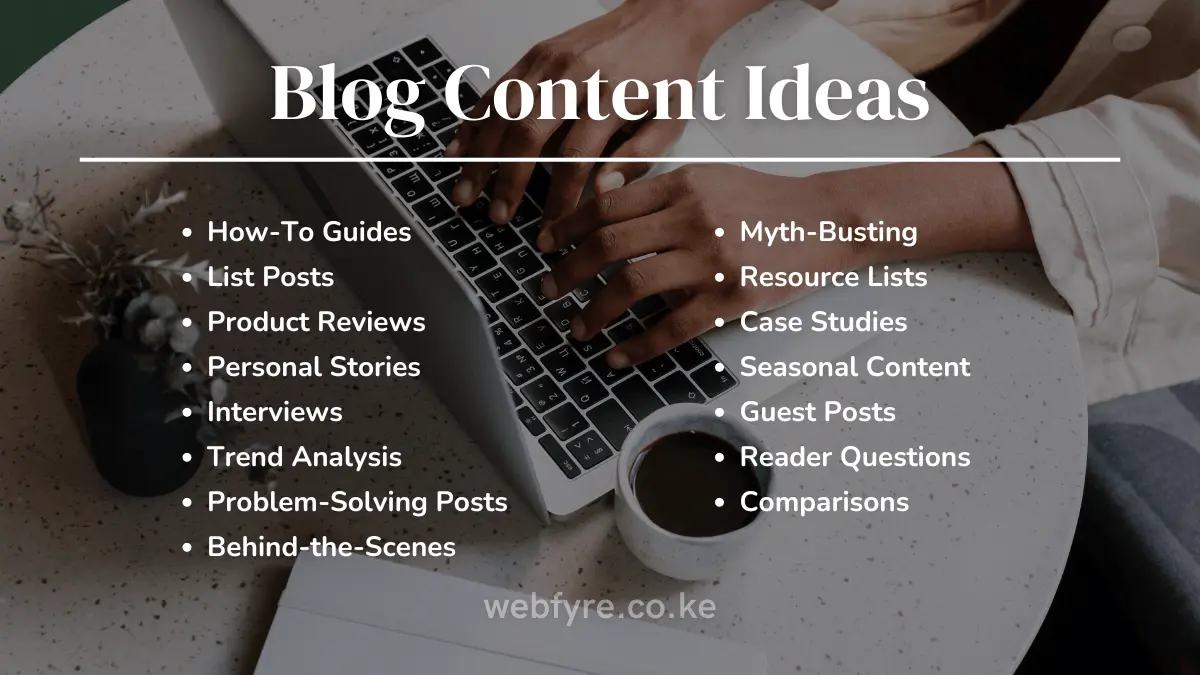 Blog Content Ideas