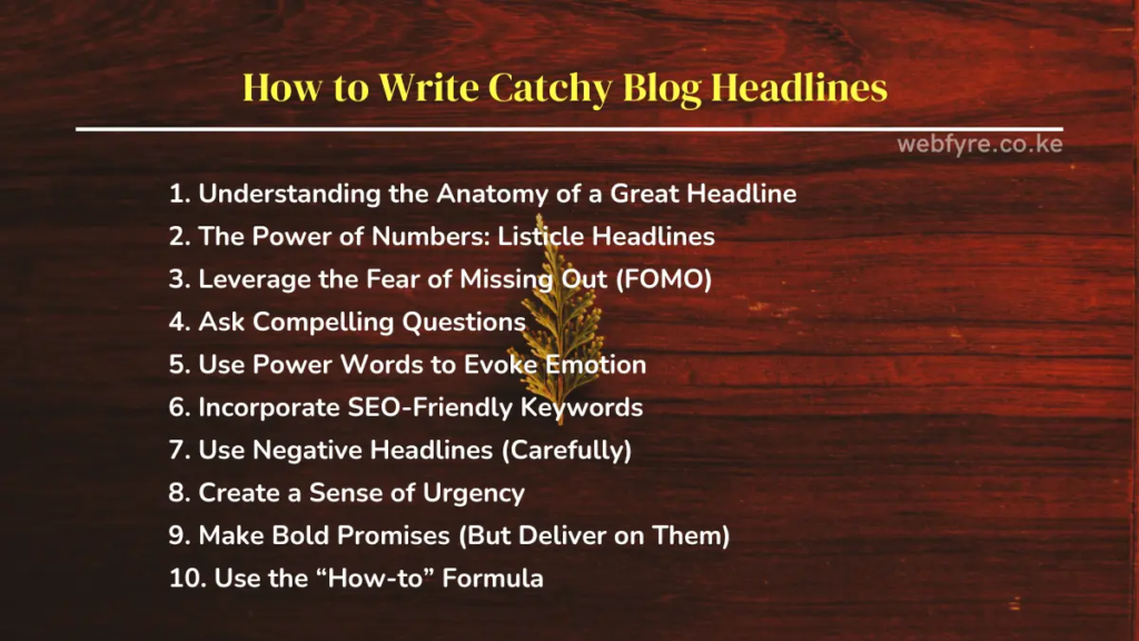 headline writing tips