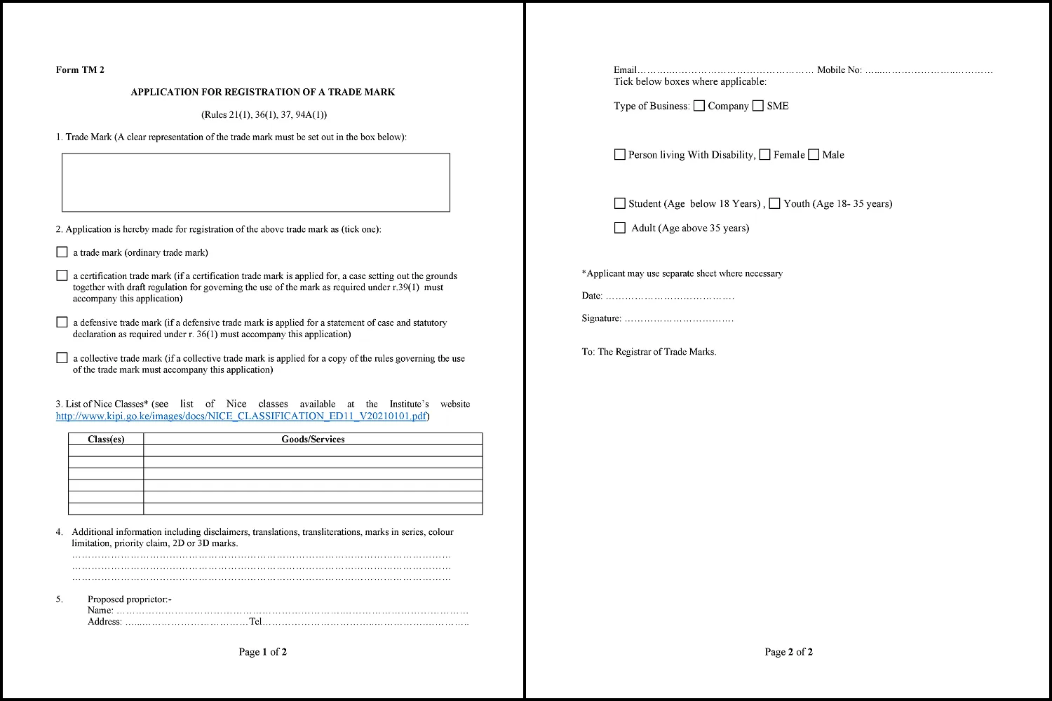 Form TM2