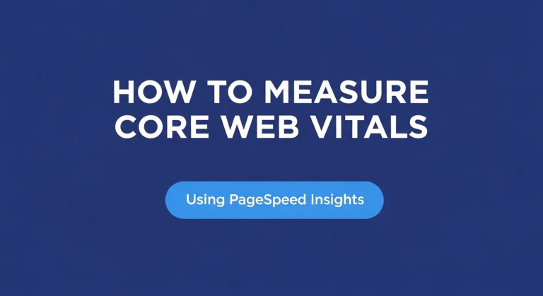 how to measure Core Web Vitals using PageSpeed Insights