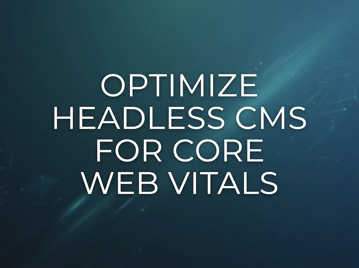 optimize headless CMS for Core Web Vitals